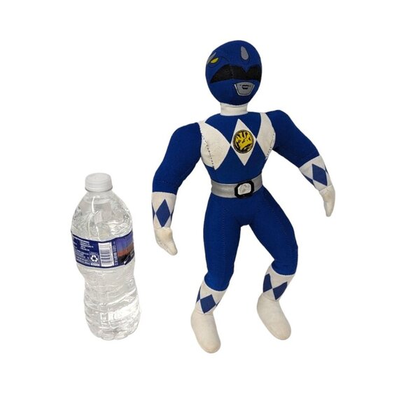 Vintage 1990s 90s Mighty Morphin Power Ranger Blue Ranger Stuffed Plush Doll Toy - Picture 8 of 8